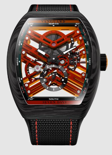 Review Franck Muller Vanguard New Tone Skeleton V 41 S6 SQT MVT NT BO CARBONE (NTBO) Replica Watch - Click Image to Close